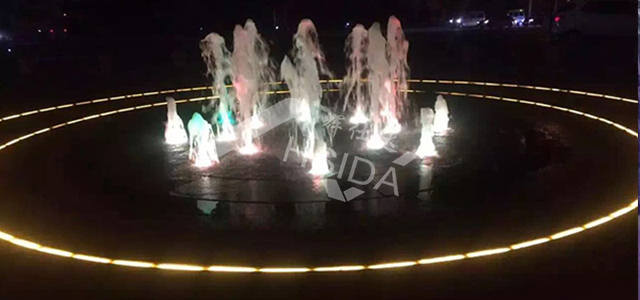 LED弧形地砖灯-杭州余杭区博货国际广场